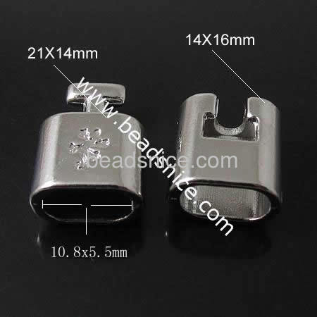 Zinc Alloy Clasp,21X14mm,14X16mm,Lead-Safe ,Nickel-Free, fit10.8x5.5mm leather