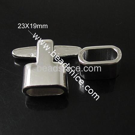 Zinc Alloy Clasp,23X19mm,13X18mm,Lead-Safe ,Nickel-Free,fit10x4.2mm leather