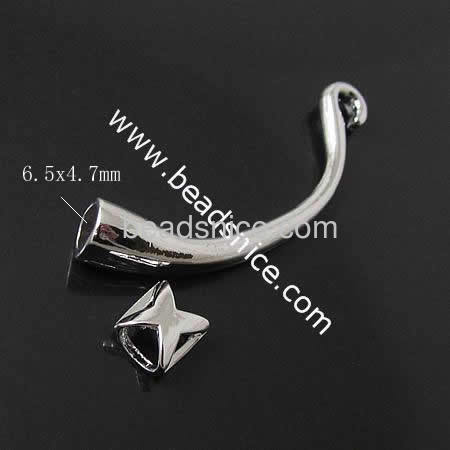 Zinc Alloy Clasp,57X9mm,10X9mm,Lead-Safe ,Nickel-Free,fit6.5x4.7mm leather