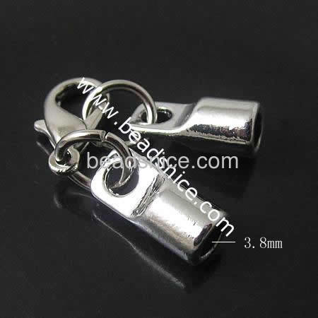 Zinc Alloy Clasp,13X6mm,lobster clasp:14X8mmLead-Safe ,Nickel-Free,fit 3.8mm leather