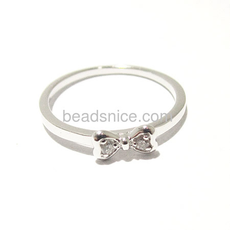 Sterling silver ring  Bow Ribbon Knot Top of Finger Over The Midi Tip Finger Above The Knuckle Ring fit 1.7mm gemstone