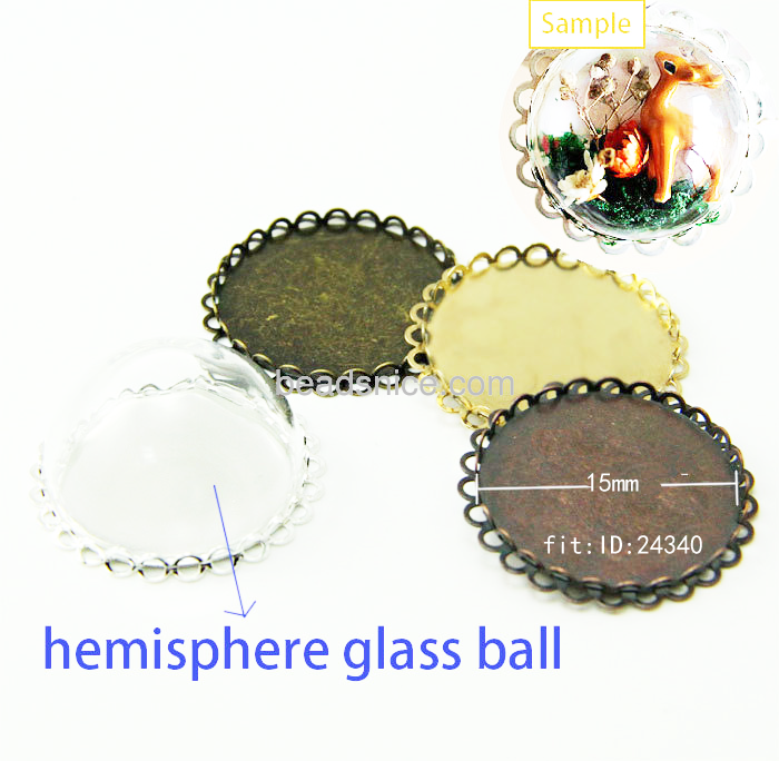 Clear Hand Blown Glass Hemisphere Balls