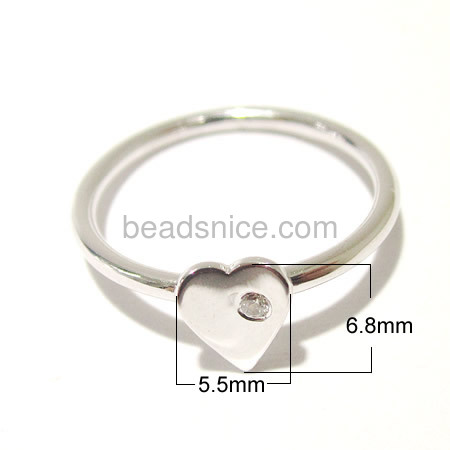 Sterling Silver  Bezel One CZ Accent Over The Midi Tip Top of Finger Above Finger Knuckle Ring fit 1.5mm gemstone