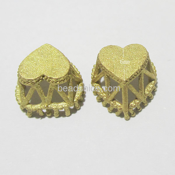 Brass Bezel Settings fit 7mm heart (ID26895 )