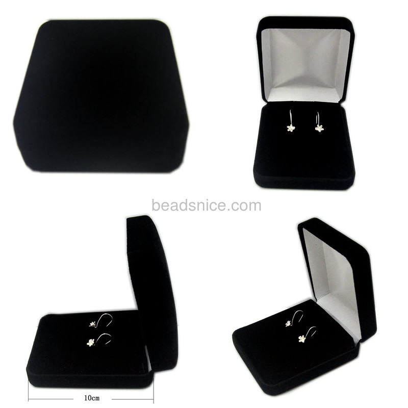 Jewelry box earring box display insert foam black box wholesale jewelry packaging box exquisite gift box