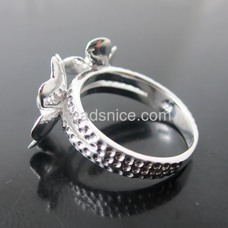 new style handmade rings of 925 sterling silver flower rings