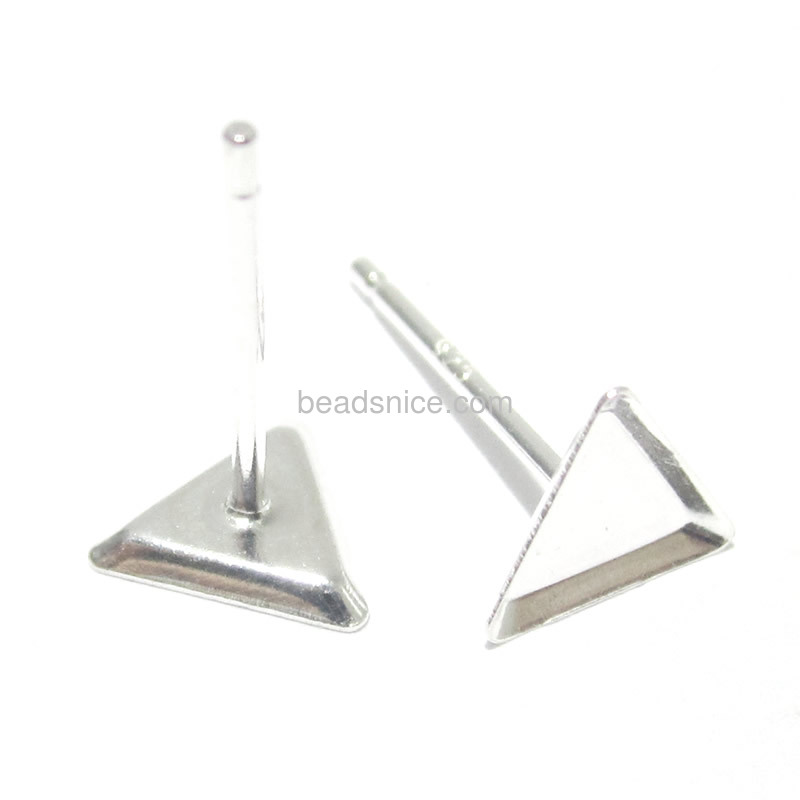 earring base blanks in 925 silver for jewelry making