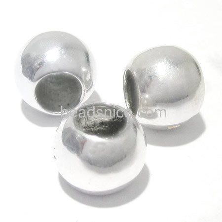 925 Sterling silver jewelry big hole beads