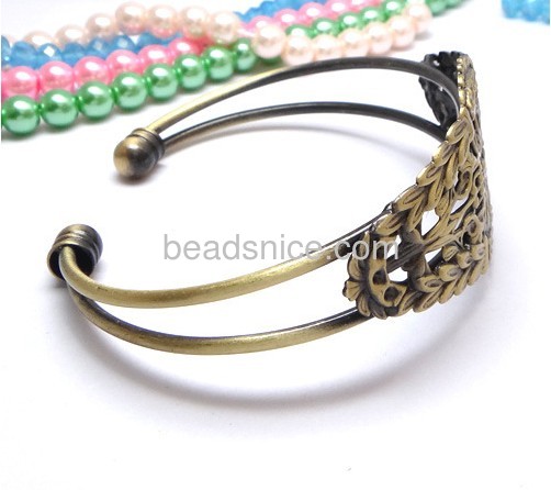 Brass Filigree Bracelet Base
