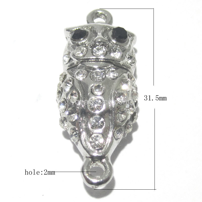 Rhinestone owl magnetic clasp jewelry findings and components animal shape