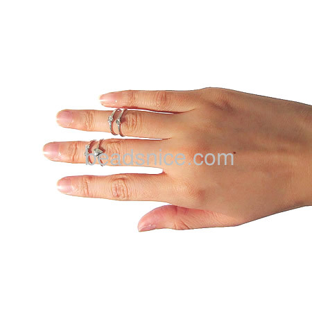 Sterling Silver Finger Knuckle Ring fit 2mm ziron