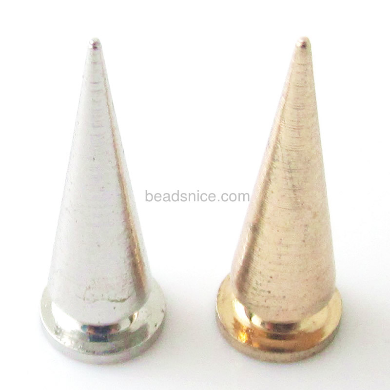 Brass cone studs clasps