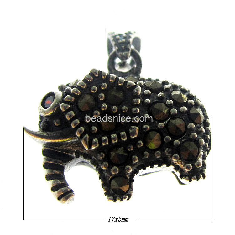 Marcasite Sterling Jewellery pendant on thailand  silver elephant