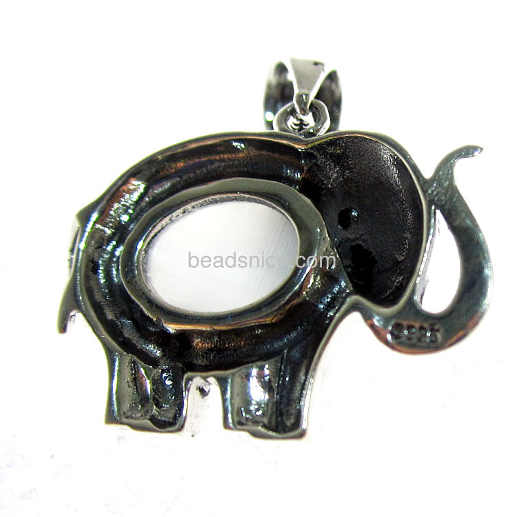 Thailand Sterling Silver Jewelry marcasite pendants with cats eye