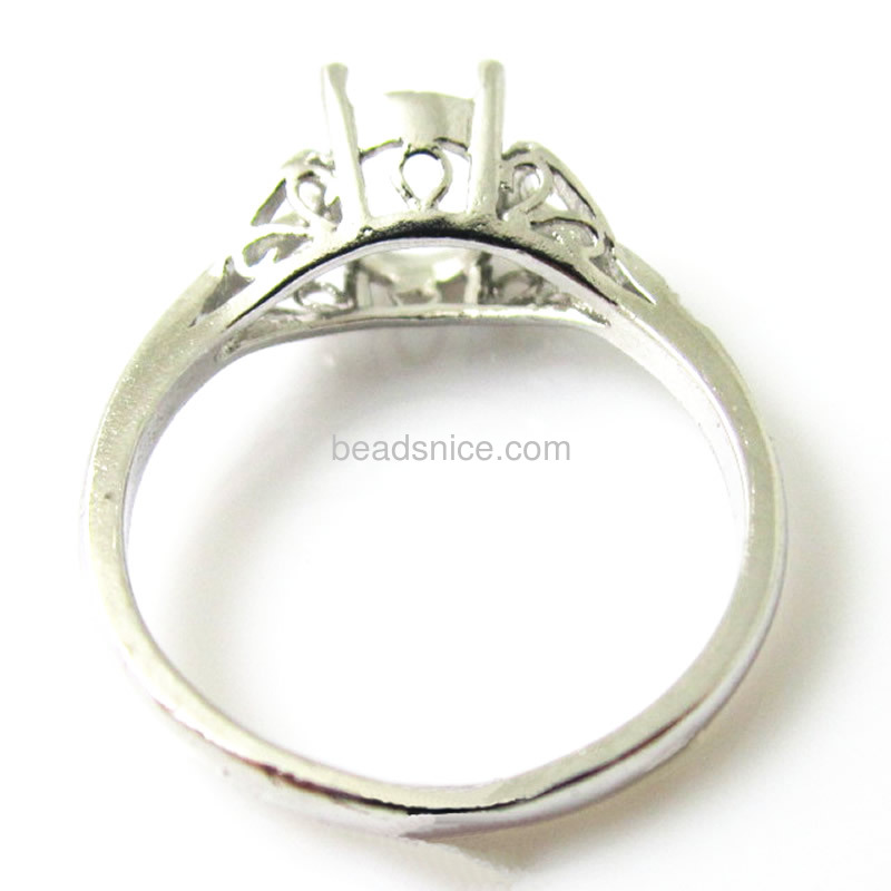 925 Sterling silver jewelry  ladies ring setting