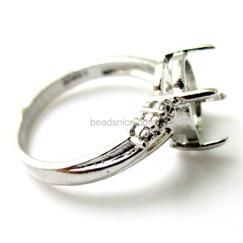 Jewelry wholesale Sterling silver ladies rings setting