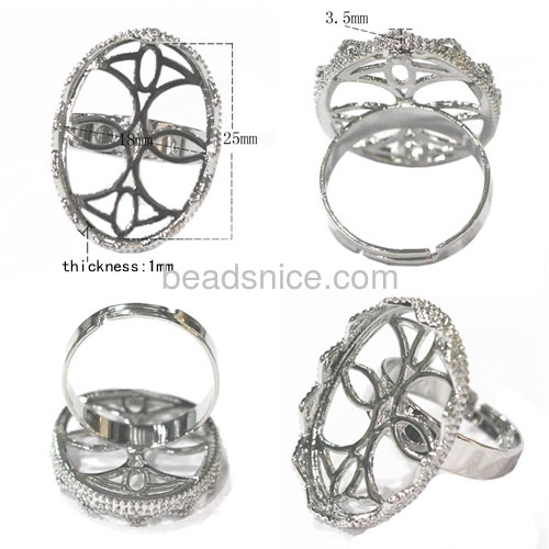 Brass rings wholesale jewelry findings  oval shape
