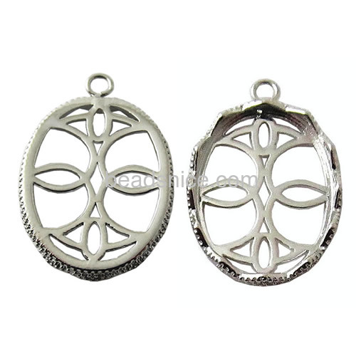 Wholesale brass jewelry  pendant settings oval shape