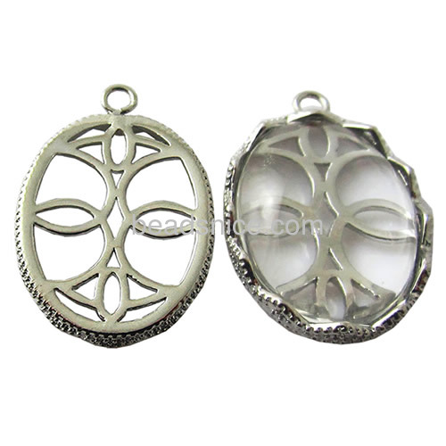 Wholesale brass jewelry  pendant settings oval shape