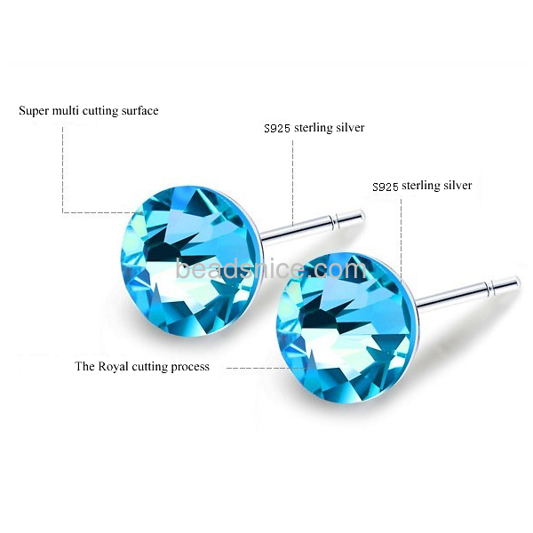 925 Sterling silver earrings oval shape