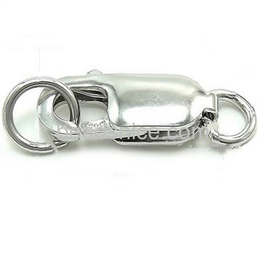 Sterling silver clasp findings  lobster clasp claw with two Open rings  solid 925 silver