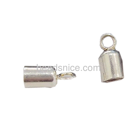 Wholesale 925 Silver Leather Cord End Connectors Clasps Fittings 2.3mm in diameter Leather Cord