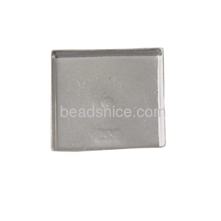 Cabochon Cab Setting Square Bezel Cup Rolled Edge of 925 Silver