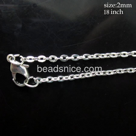 jewelry chain , 2 x 3mm Oval Links,18