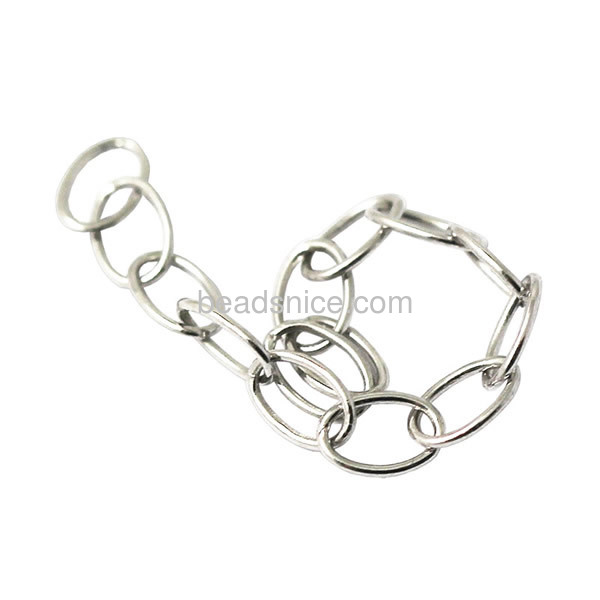 Solid sterling 925 silver adjustable chain closure extender