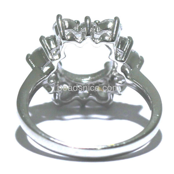 Wholesale sterling silver jewelry sterling silver rings  setting round
