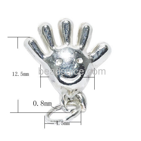 Hand Palm Charms of 925 solid silver best for girl's bracelet