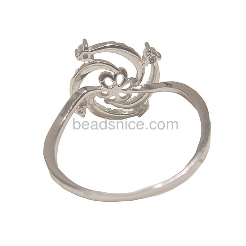 Cluster rings setting for ladies wholesale silver jewelry