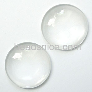 Domed clear glass round cabochons for pendant settings and earring blanks wholesale jewelry accessory DIY