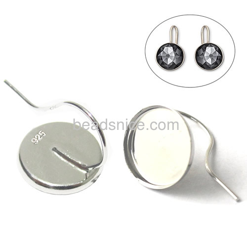 925 Sterling silver earrings round shape