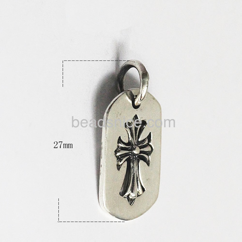 Cross tags pendant of thai 925 silver for men