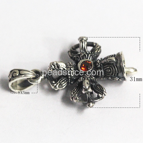 Cross pendants 925 sterling silver with zircon stone