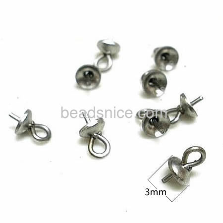 Tone stainless steel bails top drilled findings
