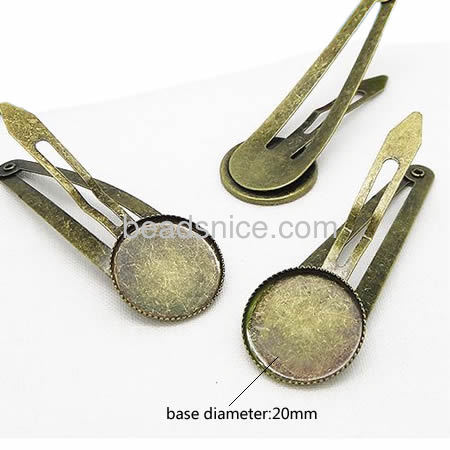 Brass hairpins, hair clip, round,