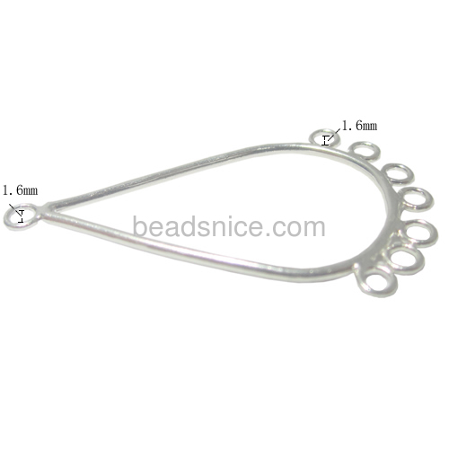 925 Sterling Silver Chandelier Component with 7 loops