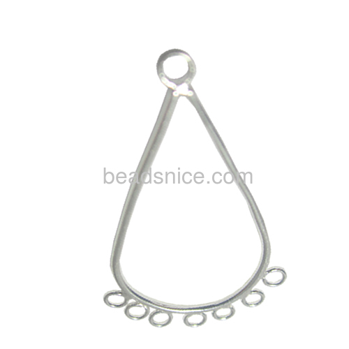 925 Sterling Silver Chandelier Component with 7 loops