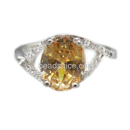 Citrine silver ring for women brings good luck