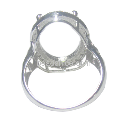 Ring mountings Silver zircon jewelry accessory