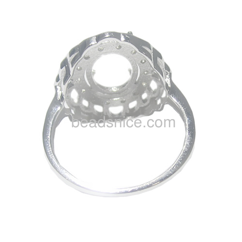 Ring Setting with CZ of Silver 925 for fantasy jewelry