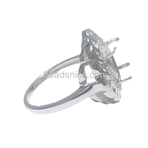 Ring Setting with CZ of Silver 925 for fantasy jewelry