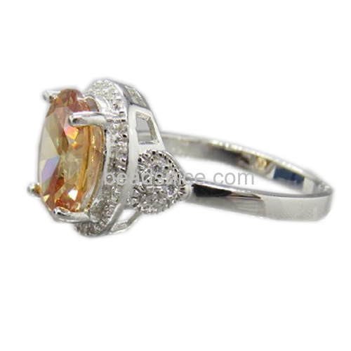 Silver Citrine Ring for wedding design