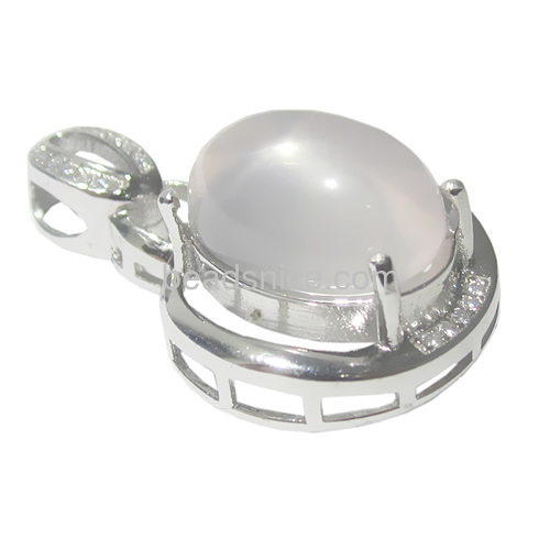 White agate pendant 925 silver engagement wedding fine pendant jewelry