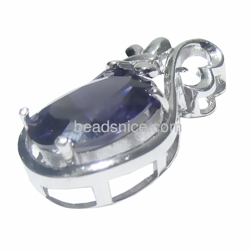 Pendant jewelry in silver 925 with oval amethyst
