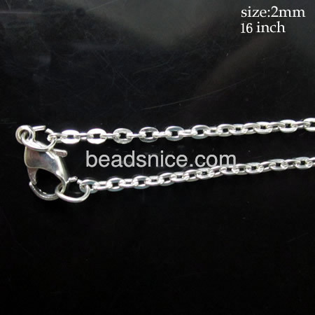 jewelry chain , 2 x 3mm Oval Links,16