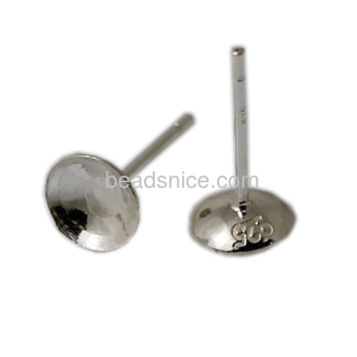 Silver stud earring finding nice for making world cup earrings