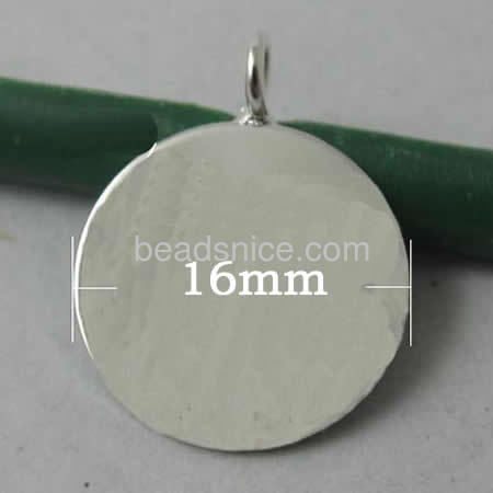 Brass jewelry stamping flat pendant for personalized engrave with rack plating